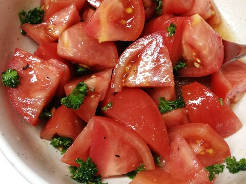 トマトのマリネ風サラダ～りんご酢と蜂蜜で～